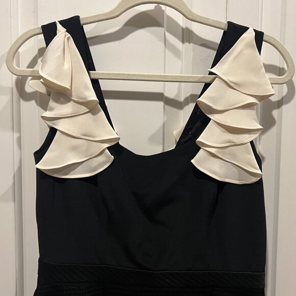 NWT: JAY GOODFREY BLACK & WHITE RUFFLE DRESS, SZ: 4 - Picture 5 of 15